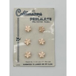 Costumakers Buttons Sewing Notions Star Shaped Peach‎ Pink Size 17